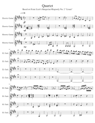 Hungarian Rhapsody No 2 For Four Electric Guitars Sheet Music For Guitar Mixed Quartet Musescore Com
