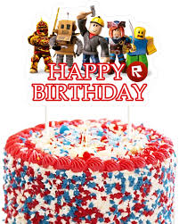 Use discount party supplies for your roblox party! Amazon Com Cake Decorations For Sandbox Game Cake Topper Birthday Party Supplies Toys Games