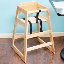 Tablecraft 6565004 Stacking Hardwood High Chair With Natural Finish Unassembled In 2020 Wood High Chairs Wooden High Chairs Wooden Baby High Chair