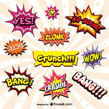 Find out what comics are on the top of their game by becoming some of the most popular comic books out there. Cheerful Comic Book Onomatopeyas Free Vectors Ui Download