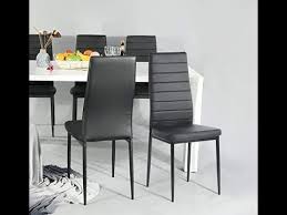 Make mealtimes more inviting with comfortable and attractive dining room and kitchen chairs. Aingoo Kitchen Chairs Set Of 4 Dining Chair Black With Steel Frame High Back Pu Leather Youtube