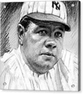 Babe Ruth Drawing by Viola El