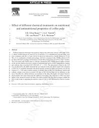 Costa coffee es una cadena internacional de cafeterías, fundada en 1971 en londres (reino unido) por dos hermanos italianos, bruno y sergio costa, y que actualmente forma parte del grupo británico whitbread. Pdf Effect Of Different Chemical Treatments On Nutritional And Antinutritional Properties Of Coffee Pulp