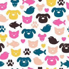 Maybe you would like to learn more about one of these? Cheerful Domestic Animals Seamless Colorful Pattern Cat Dog Royalty Free Cliparts Vectors And Stock Illustration Image 34211117