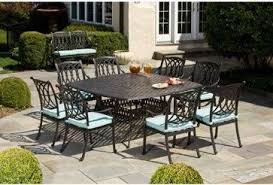 Alfresco Home Rimini Cast Aluminum 64 In Square Patio Dining Set Seats 8 Contemporary Outdoor Tables Square Dining Tables Patio Outdoor Furniture Sets