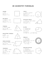 Basic Geometric Formulae 1 Geometry Formulas Basic