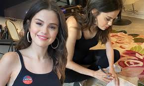 Rare beauty by selena gomez. Selena Gomez Shows Her 194m Followers She Has Voted Just Finished Filling Out My Ballot Daily Mail Online
