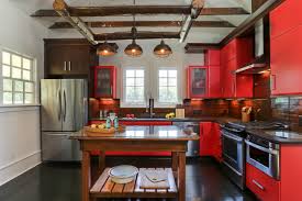 Check spelling or type a new query. 75 Beautiful Farmhouse Kitchen With Red Cabinets Pictures Ideas September 2021 Houzz