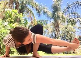 Grasshopper pose, aka dragonfly pose (maksikanagasana) is a challenging but doable arm balance that requires strength and control in both the upper body and the thighs. Comp Baby Grasshopper D Into The New Year Yoga