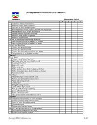 developmental checklist for two years olds page 2 of 3