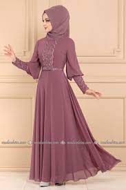 Moda Selvim Balon Kollu Tesettur Abiye 7357eh211 Gul Kurusu Elbiseler Pembe Dantel Elbiseler Kiyafet