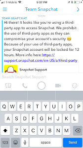 Things are returning to normal now and that will include a return to madison square garden. App Snapchat Locking Accounts For 12 Hours For Using Third Party Applications Warning Sideloaded