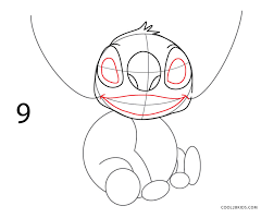 All guide lines in this tutorial are in blue and will be erased later. How To Draw Stitch Step By Step Pictures