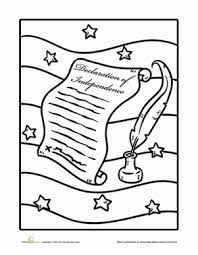 Declaration of independence , oil on canvas by john trumbull, 1818; Declaration Of Independence Worksheet Education Com Declaration Of Independence History Worksheets Coloring Pages