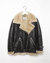 Acne Studios Velocite Shearling Moto Jacket La Garconne Warm Winter Jackets Jackets Fashion