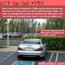 Why Steve Jobs Car Never Had A License Plates Fun Facts Wtf Fun Facts Weird Facts