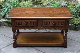 Old charm nest of tables. A Wood Brothers Old Charm Light Oak Two Drawer Coffee Table Former Glory Antiques