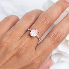 Rose Quartz Ring - Harlow Rose Quartz Ring Engagement Rose Quartz Ring Rose Quartz Jewelry
