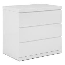 Overall, 36w x 19d x 29.75t. Anna Modern White 3 Drawer Chest By Whiteline Eurway