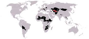 The western hemisphere contains only two landlocked countries: World Landlocked Countries Map Populationdata Net