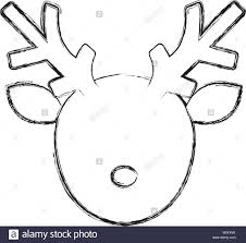 Susse Rentier Kopf Weihnachten Charakter Stock Vektorgrafik Alamy