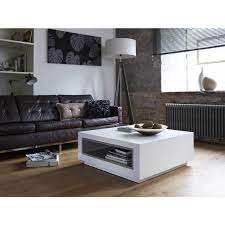 Savoye Matt White Coffee Table Square Contemporary Table Fads