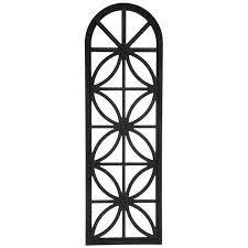 Beautiful use of faux iron for side lights and arched transom window in this entry. Black Window Arch Wood Wall Decor Hobby Lobby 1798297