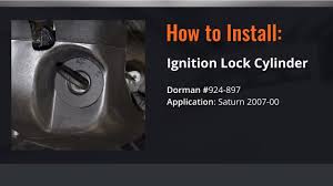 Remove the shroud fasteners and remove the steering column upper and lower shroud panels. Saturn Ignition Lock Cylinder Repair Video By Dorman Products Youtube