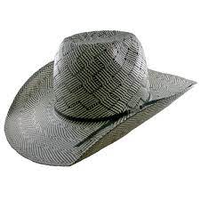 American Hat Co 20 5070 Patchwork Crossbred Vented Straw Hat Black White Hats Straw Hat Hand Tooled Leather