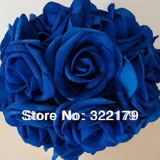 All the flowers used in this diy wedding arbor are from fiftyflowers.com. 50x Royal Blue Roses Artificial Flowers Diy Bridal Wedding Bouquet Wedding Centerpices Wholesale Lots Buy At The Price Of 17 99 In Aliexpress Com Imall Com