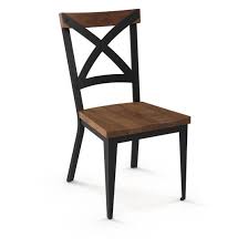 Amisco Jasper Metal Dining Chair With Wood Seat Metal Dining Chairs Dining Chairs Metal Chairs