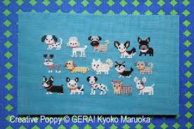 Vintage cross stitch patterns puppy dog breeds motifs pdf instant digital download embroidery 60 mini purebred dogs designs a1. Gera By Kyoko Maruoka 15 Dog Breeds Cross Stitch Pattern