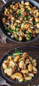 These Delightful One Pot Potato Gnocchi With Mushrooms And Feta Are So Easy To Make So Filling And So Tasty Made I Vegetarian Dishes Recipes Healthy Recipes