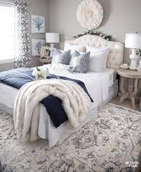 Turn your bedroom into a sweet, relaxing space with this charlotte comforter set from laura ashley. Elegant Blue And White Christmas Bedroom Decor Ideas Setting For Four