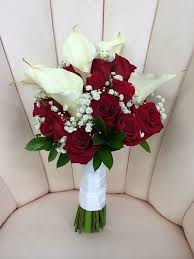 Rose And Calla Lily Bouquet Price 100 00 Complementary Mix Of Roses And Large Calla Red Bouquet Wedding Bridal Bouquet Calla Lillies Brides Flowers Bouquet