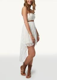 Peach Lace Belted High Low Dress High Low Dresses Casual Country Girl Dresses High Low Dress