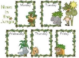 Free News Chart Jungle Theme Classroom Poster 2 Pages
