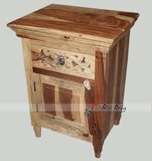 Wooden Carving Night Stand Bedside Table Hand Crafted Indian Wooden Bedside Http Www Riseo Wooden Bedside Table Modern Furniture Online Modern Furniture Uk