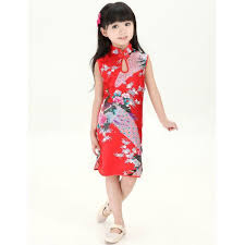 New Style Child Kid Baby Girl Cute Chinese Peacock Cheongsam Dress Qipao Clothes Chinese Dress For Kids Kids Dresses Kids Dress