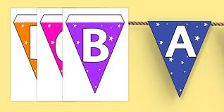 Star Themed Capital Letter Alphabet Bunting Teacher Made