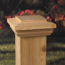 Hatteras Flat Top Post Cap By Deckorators Wood Fence Post Cap Fence Post Caps Deck Post Caps