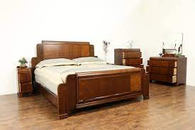 Maybe you would like to learn more about one of these? Sold Art Deco Waterfall Design 1940 Vintage 5 Pc Bedroom Set King Size Bed 31163 Harp Gallery Antiques Furniture