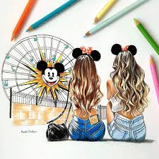 New Print Best Friends Shop Navasyart Com Best Friend Drawings Drawings Of Friends Bff Drawings