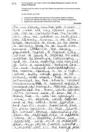 We read the texts carefully and the students highlighted examples of where they felt the writer expressed a. English Language Paper 2 Question 4 November 2018