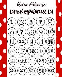 Countdown Calendar1 Medium The Pimentals Disney Countdown Disney Planning Disney Crafts