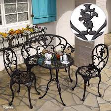 ファンタジアテーブル 4点セット ガーデンテーブルセット 屋外用テーブル ガーデンテーブル