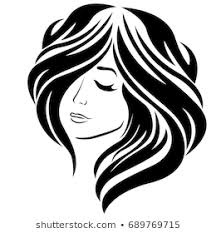 Abstract Beautiful Girl With Closed Eye And Long Stylish Hair Vector Illustration Isolated On The White Bac Immagini Grafica Vettoriale Illustrazioni Di Donne