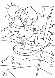 Summer Swimming Pool Coloring Page For Kids Seasons Coloring Pages Printables Dinosaur Coloring Pages Coloring Pages Cool Coloring Pages