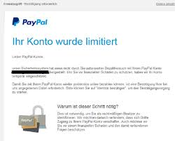 Fri, aug 20, 2021, 4:00pm edt Paypal Phishing Ihr Konto Wurde Limitiert Anti Spam Info