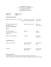 Beginners Acting Resume Template No Experience
